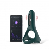 Изумрудное виброкольцо Magic Motion Rise с подхватом мошонки - Magic Motion - в Орехово-Зуево купить с доставкой