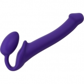 Фиолетовый безремневой страпон Silicone Bendable Strap-On - size M - Strap-on-me - купить с доставкой в Орехово-Зуево