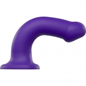 Фиолетовый фаллоимитатор-насадка Strap-On-Me Dildo Dual Density size L - 19 см. - Strap-on-me - купить с доставкой в Орехово-Зуево