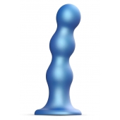 Голубая насадка Strap-On-Me Dildo Plug Balls size S - Strap-on-me - купить с доставкой в Орехово-Зуево