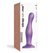 Фиолетовая насадка Strap-On-Me Dildo Plug Curvy size L - Strap-on-me - купить с доставкой в Орехово-Зуево