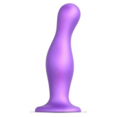 Фиолетовая насадка Strap-On-Me Dildo Plug Curvy size L - Strap-on-me - купить с доставкой в Орехово-Зуево