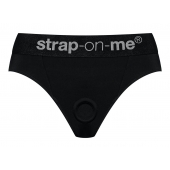 Черные трусики для насадок Heroine Lingerie Harness - size L - Strap-on-me - купить с доставкой в Орехово-Зуево