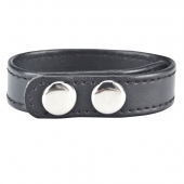 Кольцо на пенис SNAP COCK RING из искусственной кожи на клепках - BlueLine - в Орехово-Зуево купить с доставкой