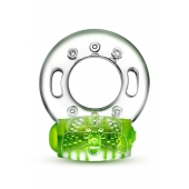 Зеленое эрекционное виброкольцо Arouser Vibrating C-Ring - Blush Novelties - в Орехово-Зуево купить с доставкой