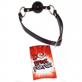 Силиконовый черный кляп-шарик на ремне Black Ballgag - Erotic Fantasy - купить с доставкой в Орехово-Зуево