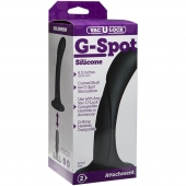 Черная изогнутая насадка Vac-U-Lock G-Spot - 16,5 см. - Doc Johnson - купить с доставкой в Орехово-Зуево