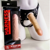Телесная насадка-фаллос на трусиках с плугом - 16,5 см. - LOVETOY (А-Полимер) - купить с доставкой в Орехово-Зуево
