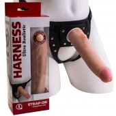 Реалистичный страпон Harness из трусиков и насадки-фаллоса - 18,5 см. - LOVETOY (А-Полимер) - купить с доставкой в Орехово-Зуево