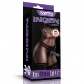 Женский темнокожий страпон Easy Strapon Set 7 Inch - 18 см. - Lovetoy - купить с доставкой в Орехово-Зуево