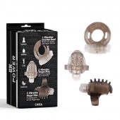 Набор из 3 дымчатых эрекционных колец с вибрацией Teasers Ring Kit - Chisa - в Орехово-Зуево купить с доставкой