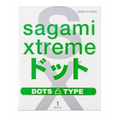 Презерватив Sagami Xtreme Type-E с точками - 1 шт. - Sagami - купить с доставкой в Орехово-Зуево