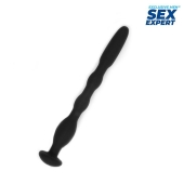 Черный силиконовый уретральный стимулятор - 10 см. - Sex Expert - купить с доставкой в Орехово-Зуево