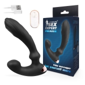 Черный вибромассажер простаты Sex Expert - 14,5 см. - Sex Expert - в Орехово-Зуево купить с доставкой