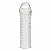 Текстурированная насадка на пенис Clear Textured Penis Enhancing Sleeve Extension - 16,5 см. - BlueLine - в Орехово-Зуево купить с доставкой