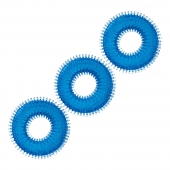 Комплект из трех голубых колец для эрекции 3-Pack Ultra-Stim Stretch Cock Rings - BlueLine - в Орехово-Зуево купить с доставкой