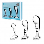 Набор из 3 стальных стимуляторов простаты Stainless Steel P-spot Training Set - b-Vibe - в Орехово-Зуево купить с доставкой