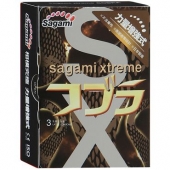Суженные к основанию презервативы Sagami Xtreme COBRA - 3 шт. - Sagami - купить с доставкой в Орехово-Зуево