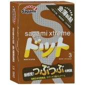 Презервативы Sagami Xtreme FEEL UP с точечной текстурой и линиями прилегания - 3 шт. - Sagami - купить с доставкой в Орехово-Зуево