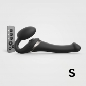 Черный безремневой страпон Multi Orgasm Size S с клиторальной стимуляцией - Strap-on-me - купить с доставкой в Орехово-Зуево