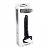 Чёрная насадка-фаллос для двойного проникновения INFLATABLE DILDO SLIM DONG  - 13,5 см. - Toyz4lovers - в Орехово-Зуево купить с доставкой
