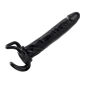 Чёрная насадка-фаллос для двойного проникновения INFLATABLE DILDO SLIM DONG  - 13,5 см. - Toyz4lovers - в Орехово-Зуево купить с доставкой