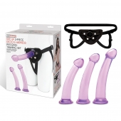 Тренировочный набор с тремя насадками Pegging Training Set - Lux Fetish - купить с доставкой в Орехово-Зуево