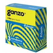 Классические презервативы с обильной смазкой Ganzo Classic - 3 шт. - Ganzo - купить с доставкой в Орехово-Зуево