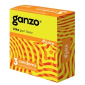 Ароматизированные презервативы Ganzo Juice - 3 шт. - Ganzo - купить с доставкой в Орехово-Зуево