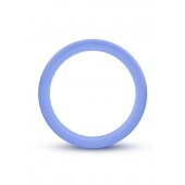 Голубое люминесцентное кольцо Silicone Glo Cock Ring - Blush Novelties - в Орехово-Зуево купить с доставкой