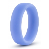 Голубое люминесцентное кольцо Silicone Glo Cock Ring - Blush Novelties - в Орехово-Зуево купить с доставкой