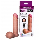 Фаллическая насадка для страпона UNICOCK 8  - 20 см. - LOVETOY (А-Полимер) - купить с доставкой в Орехово-Зуево