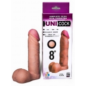Фаллическая насадка для страпона UNICOCK 8  - 20 см. - LOVETOY (А-Полимер) - купить с доставкой в Орехово-Зуево