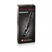 Вибратор с электростимуляцией Sizzling Simon Black Edition - 27 см. - MyStim - купить с доставкой в Орехово-Зуево