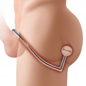 Кольцо на пенис с анальным стимулятором Stainless Steel Anal Hook   Cock Ring - BlueLine - в Орехово-Зуево купить с доставкой