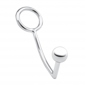 Кольцо на пенис с анальным стимулятором Stainless Steel Anal Hook   Cock Ring - BlueLine - в Орехово-Зуево купить с доставкой