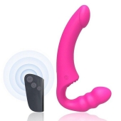 Розовый безремневой страпон Straples Strap-On Dildo - Erokay - купить с доставкой в Орехово-Зуево