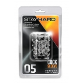 Прозрачная насадка с капельками STAY HARD COCK SLEEVE 05 CLEAR - Blush Novelties - в Орехово-Зуево купить с доставкой