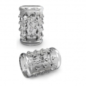Прозрачная насадка с капельками STAY HARD COCK SLEEVE 05 CLEAR - Blush Novelties - в Орехово-Зуево купить с доставкой