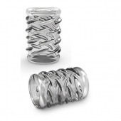Прозрачная насадка с объёмными чёрточками STAY HARD COCK SLEEVE 06 CLEAR - Blush Novelties - в Орехово-Зуево купить с доставкой