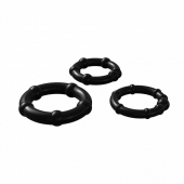 Набор из 3 черных эрекционных колец Babooom Ring Set - Adrien Lastic - в Орехово-Зуево купить с доставкой