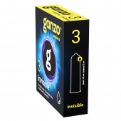 Супертонкие презервативы Ganzo Invisible - 3 шт. - Ganzo - купить с доставкой в Орехово-Зуево