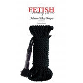 Черная веревка для фиксации Deluxe Silky Rope - 9,75 м. - Pipedream - купить с доставкой в Орехово-Зуево