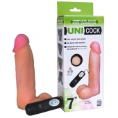 Фаллическая насадка Харнесс UNICOCK 7  с вибрацией - 19 см. - LOVETOY (А-Полимер) - купить с доставкой в Орехово-Зуево