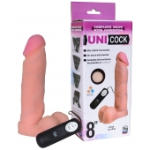Фаллическая насадка Харнесс UNICOCK 8  с вибрацией - 20 см. - LOVETOY (А-Полимер) - купить с доставкой в Орехово-Зуево