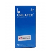 Классические презервативы Unilatex Natural Plain - 12 шт. + 3 шт. в подарок - Unilatex - купить с доставкой в Орехово-Зуево
