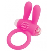 Розовое эрекционное виброкольцо A-toys с ушками - A-toys - в Орехово-Зуево купить с доставкой