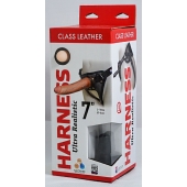 Насадка-фаллоимитатор на кожаных трусиках Harness Ultra Realistic 7  - 18 см. - LOVETOY (А-Полимер) - купить с доставкой в Орехово-Зуево