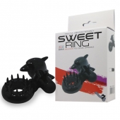 Чёрное эрекционное виброкольцо Sweet Ring с дельфинчиком - Baile - в Орехово-Зуево купить с доставкой