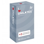 Презервативы с рёбрами Unilatex Ribbed - 12 шт. + 3 шт. в подарок - Unilatex - купить с доставкой в Орехово-Зуево